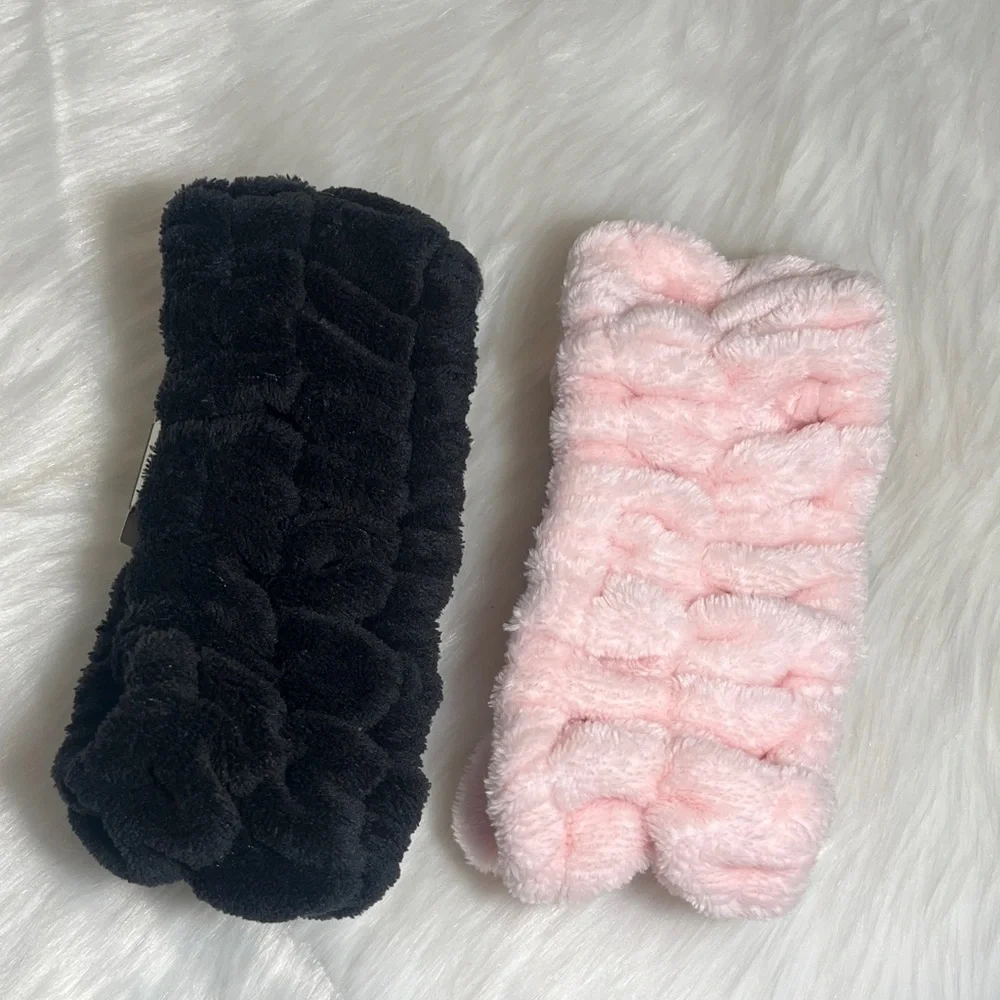 NWT Wicked Scunci Black Pink Soft Headbands